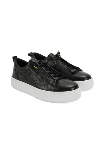 Desa Women's Black Leather Casual Shoes
