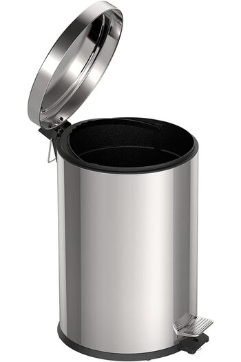 TRAMONTINA Since 1911, Made In Brazil - 20l Stainless Steel Pedal Trash Bin With A Removable Internal Bucket