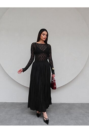 ESRAHELVACI Wrinkled Look Maxi Skirt