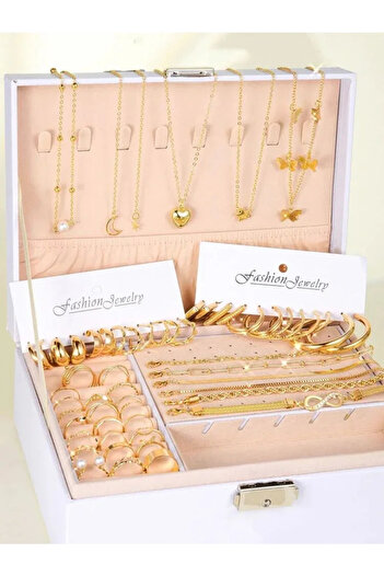 Choice AYA6039901HB مجموعة مجوهرات عصرية جديدة مكونة من 57 قطعة للنساء أقراط معدنية عريضة الوجه وقلادات وسوار