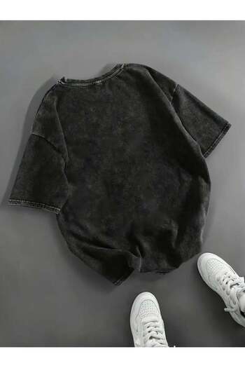 Touz Moda Capybara Printed Washed Oversize Vintage Tshirt