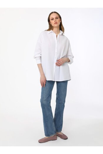 Benin Regular Fit Poplin Shirt - White - Benin