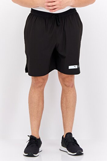 Puma Men Sportswear Fit Brand Logo Outdoor Shorts, Black
