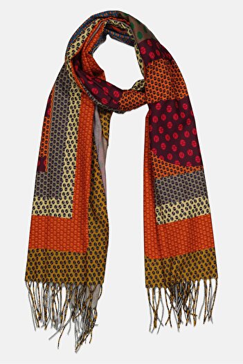 ELLE Women Graphic Print Scarves 182 L x 70 H cm, Maroon