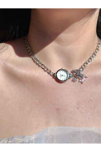 Reorah Collection Moments in Time Necklace-Charm Clock Necklace