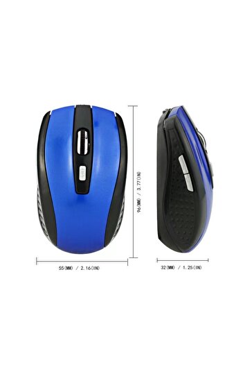 Choice Blue 2.4G USB Red Optical Wireless Mouse 6D for Computer Laptop Gaming Mice Ergonomically-designed W