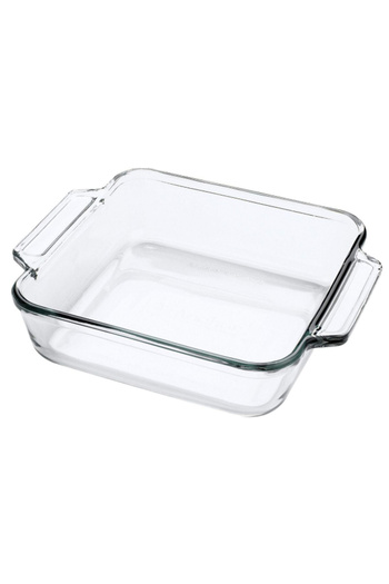 Anchor Hocking Essentials Dishwasher and Microwave Safe Square Glass Cake Dish 2quart