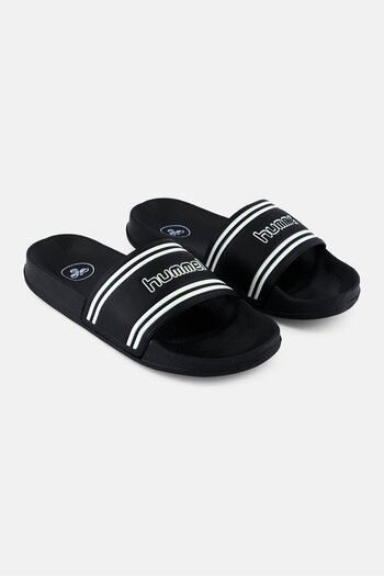hummel Men Retro Pool Slides, Black