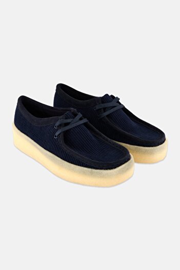 CLARKS Women Standard Wallabee Cup Lace Up Shoes, Navy