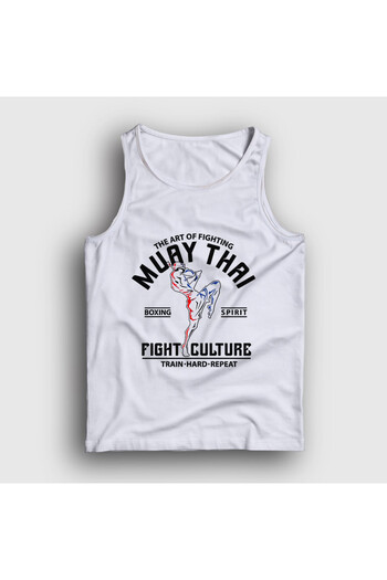 Presmono White Unisex MMA UFC Muay Thai Tank Top - 452290 tt