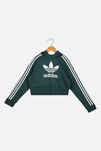 adidas Kids Boy Sportswear Fit Long Sleeve Outdoor Sweatshirt, Green