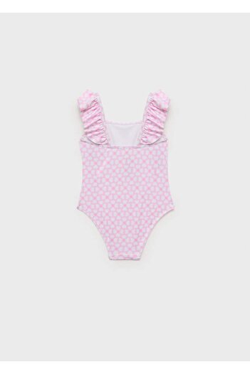 MANGO Baby Flounce Strap Patterned Swimsuit