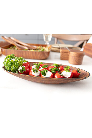 Madame Coco Ancona Presentation Plate - Brown
