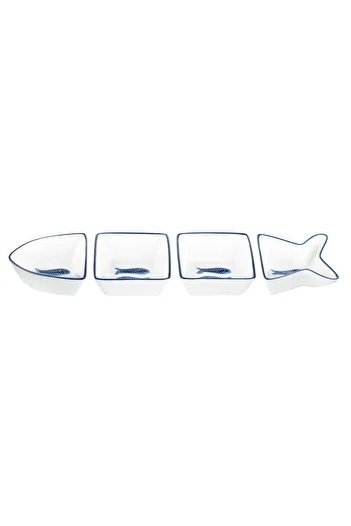 Madame Coco Marine 4 Piece Presentation Plate Set
