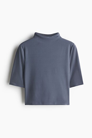 H&M HM Yeni Sezon Yarım Balıkçı Yakalı Mikrofiber Üst