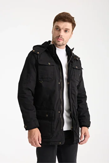 DYNAMO Men's Black Gabardine Waterproof Coat