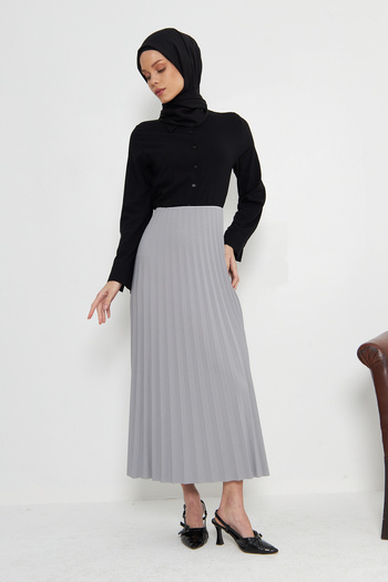 RTBUTİK Long Pleated Hijab Skirt, Stylish Hijab Skirt, Long Skirt, Mother Gift, Women's Gift