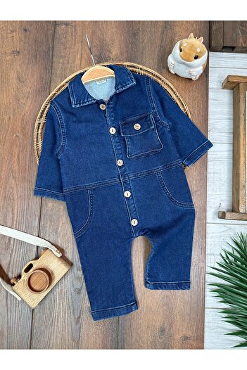 Bolly Baby Soft Ultra Flexible Denim Wide Fit Baby Rompers