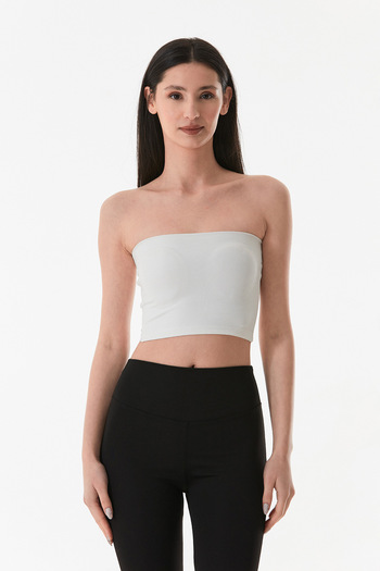Fulla Moda Basic Covered Strapless Bustier