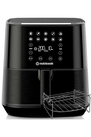 Nutricook Air Fryer 2 + BBQ Skewer, 5.5L, 1700W, Digital Control Panel Display, 10 Preset Programs, Black