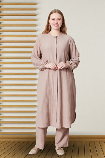 Ferace Women's Plus Size Seersucker Two-Piece Suit