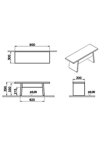 VitrA 90cm Bathroom Bench With Black Oak Finish And Soft-close Drawer