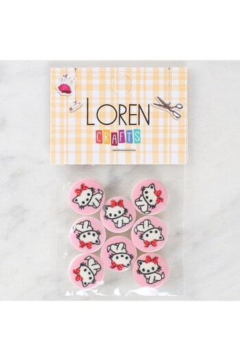 KNC Home Loren Crafts 8-Piece Cat Button - 1027