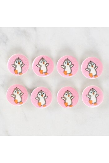 CT STONES Loren Crafts 8-Piece Penguin Button - 1038