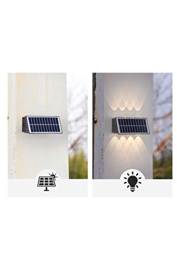 Cata Güneş Enerjili Led Aplik - Solar Enerjili Bahçe Aydınlatma (DIŞ MEKAN)(GÜNIŞIĞI) Ct-8010