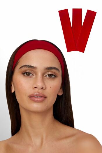 Salvia Dione 3Pcs Hair Band Cotton Women Bandana Men's Stretchy Non Slip Makeup Yoga Athlete Running Massage Sports Hair Band