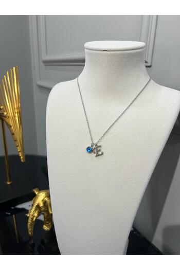 Store Letter E Necklace - Evil Eye Beaded Letter Chain