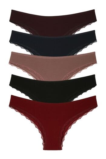 Nicoletta Жіноча упаковка Kulot 5 Li пари Brazillian Burgundy