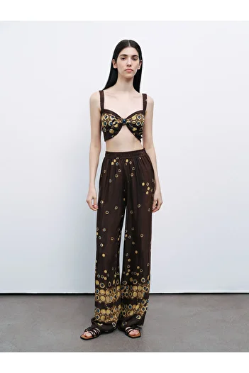 Nocturne Draped Pants with Pattern