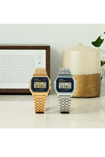 Casio Casio watch, men's set, two pieces, a gold men's piece and a silver men's piece, model number A159
