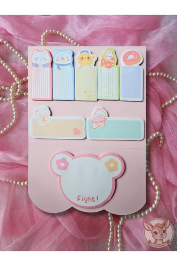 Ceylan Kırtasiye Cute Animals Post-It Postit Postit Bookmark Bookmark Pink (1 Piece)