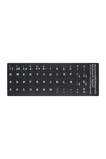 Choice Spanish black Color RU Keyboard Stickers Cover Letter Russian English Spanish Non Transparent Unive