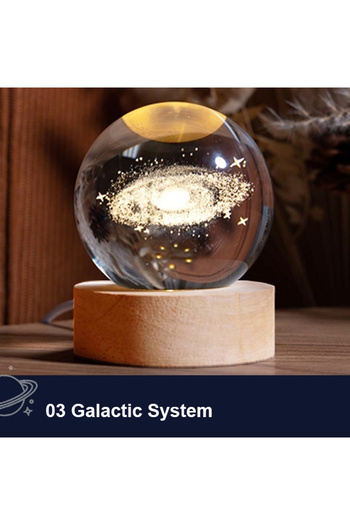 Choice Galaxy LED Night Light Milky Way Galaxy Solar System Crystal Ball Children Night Lamp Bedroom Ambien