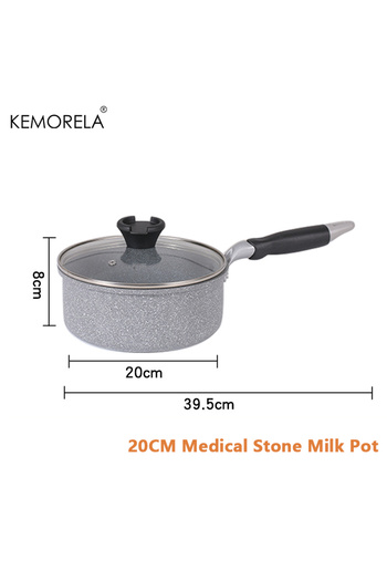 Choice 20cm Milk pot Durable Stone Frying Pan28/26/24/20cm Wok Non-stick Pan Skillet Cauldron Induction Coo