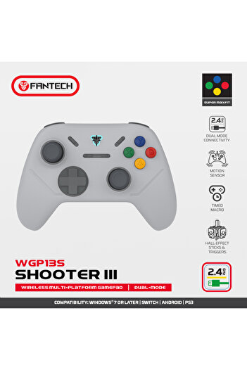 Choice grey FANTECH SHOOTER III WGP13S Gamepad Wireless Gaming Controller Hall-Effect Triggers and Joystick