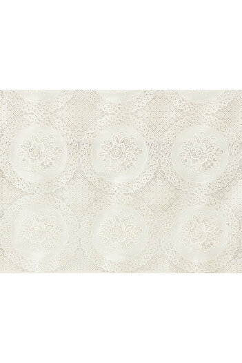 Madame Coco Roni Pvc Masa Örtüsü - Ekru - 100x140 Cm
