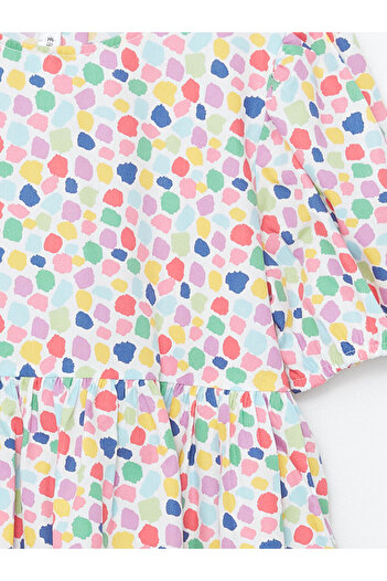 LC Waikiki Crew Neck Printed Girl's Dress