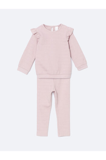 LC Waikiki Crew Neck Printed Long Sleeve Girls' Pajamas