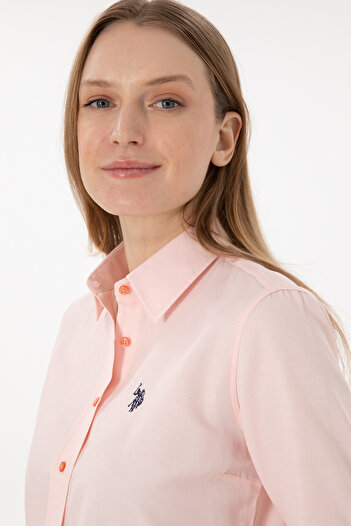 U.S. Polo Assn. Γυναικείο μακρυμάνικο πουκάμισο Salmon Basic 50297002 -VR047