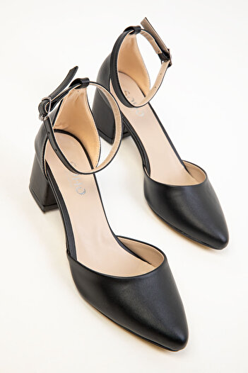 SOHO Black Matte Women's Classic Heeled Shoes 20370