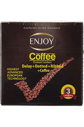Enjoy Premium Condom - Coffee, 3 Pieces
