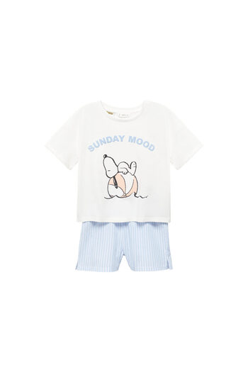 MANGO Woman Pantaloni de pijama pentru fete albastru deschis 67046322