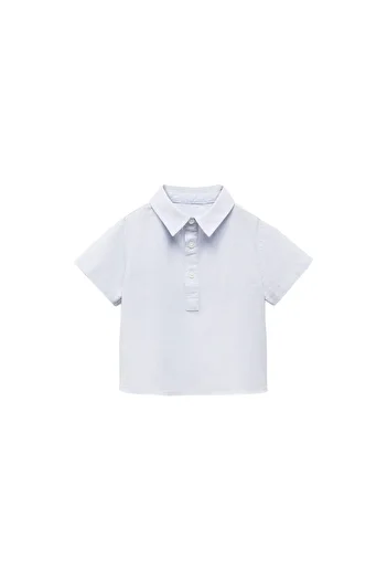 MANGO Woman Sky Blue Baby Boy Shirt 67096027