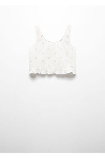 MANGO Woman Kirik White Pyjama Top für Damen - 67066018