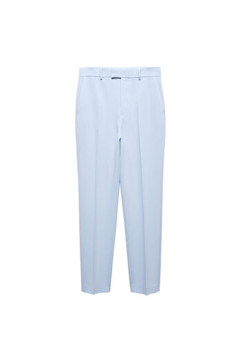 MANGO Woman Sky Blue Women's Trousers 67960666