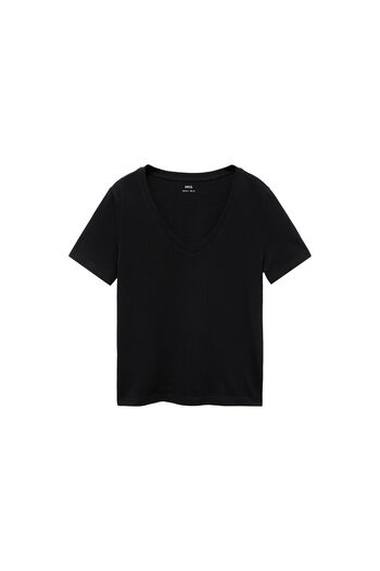 MANGO Women's Black T-Shirt 77120582